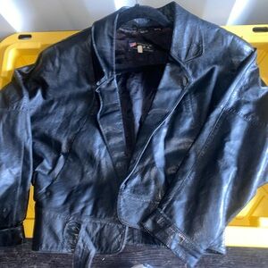 Women's Black Leather Jacket